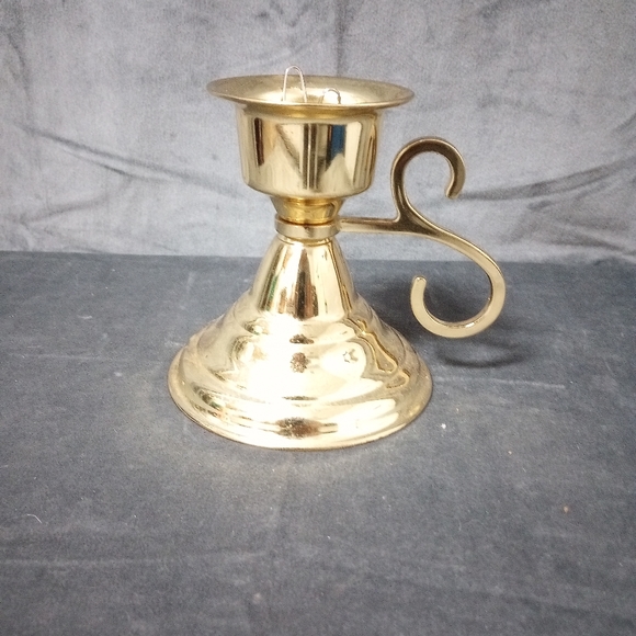 Vintage Accents Vintage Brass Colored Candle Holder Poshmark